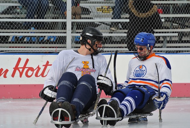 Sledge hockey game. CREDIT: Laura Meggs - Downtown Kingston!