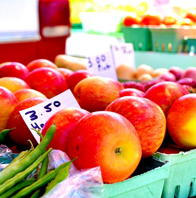 Vibrant colours of local produce are seen in every corner!