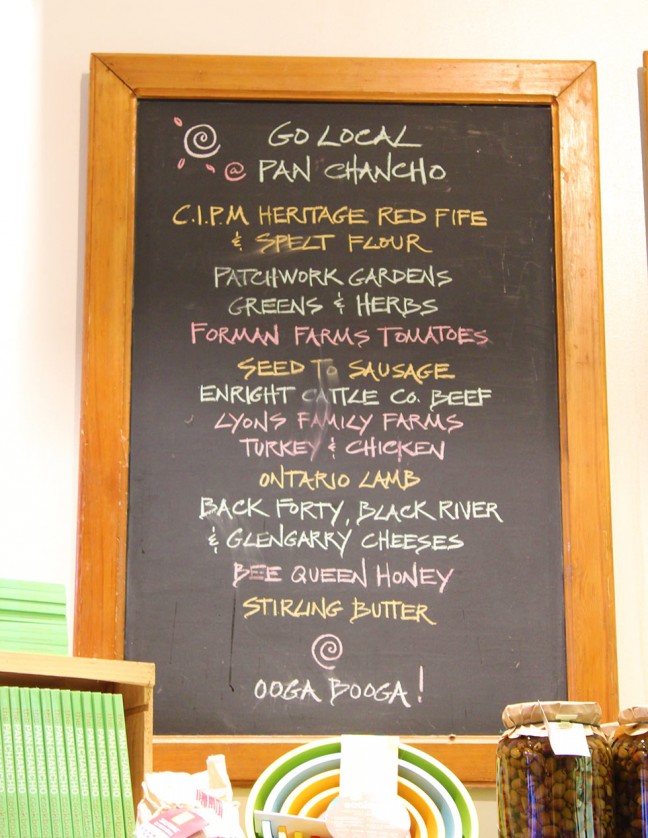 A full list of products available from local producers.