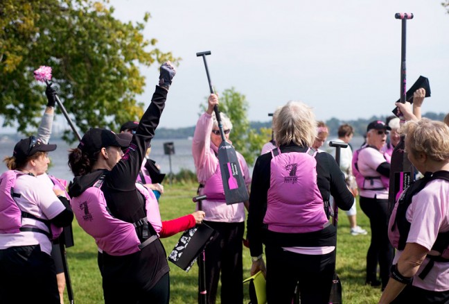 Survivors Abreast wins the Survivor Challenge in the Kingston Dragonboating Festival.