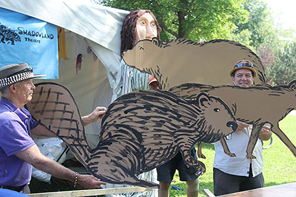 Making the Sculpture Garden Art at last year's ArtFest