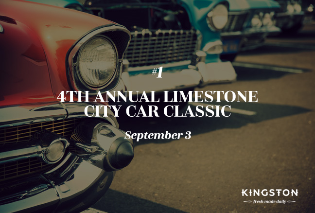 1. 4th Annual Limestone City Car Classic: September 3