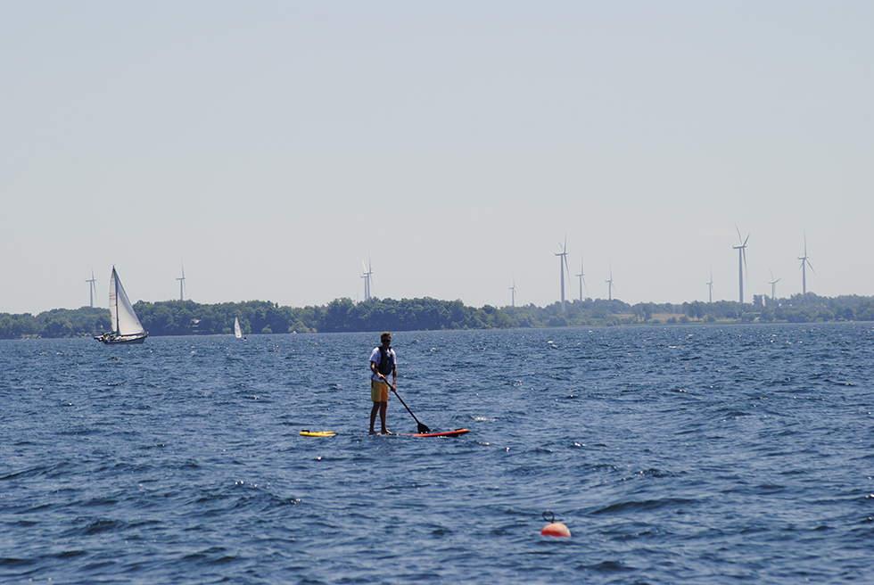 By wind or paddle