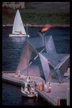 Montreal 1976 OG - The cauldron on the pier of Kingston.
