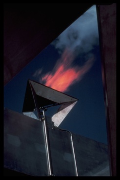 Montreal 1976 OG - The cauldron on the pier of Kingston.