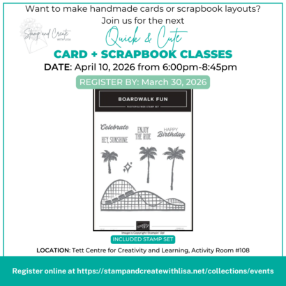 April 2026 Quick Cute Classes graphic for newsletter