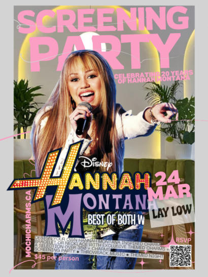 Pink and Black Grunge Rock Band Poster