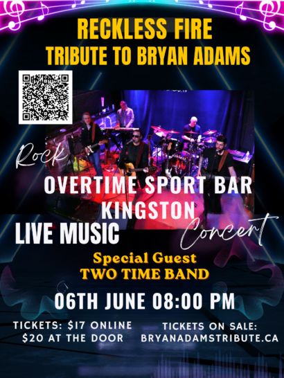 Reckless Fire Tribute band to Bryan Adams at the Overtime 1