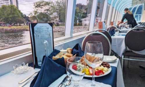 Sunset Dinner Cruise table setting