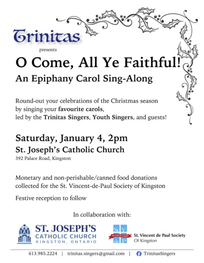 2025 01 04 Epiphany Christmas Carol Sing Along poster 2
