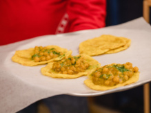 Sally's Roti Shop dish with chickpeas