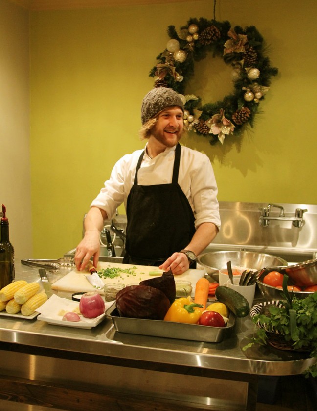 Chef-Eric-Brennan-Prepares-bruschetta