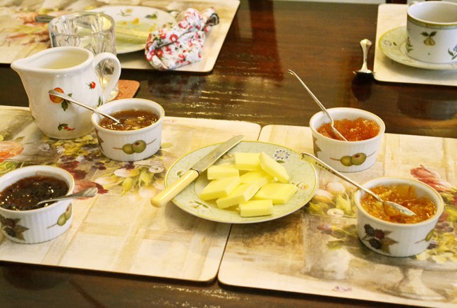 An unexpected breakfast meal with organic and local produce. 