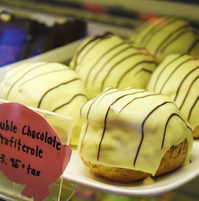 Indulge in Pan Chanco's popular double-chocolate profiterole!