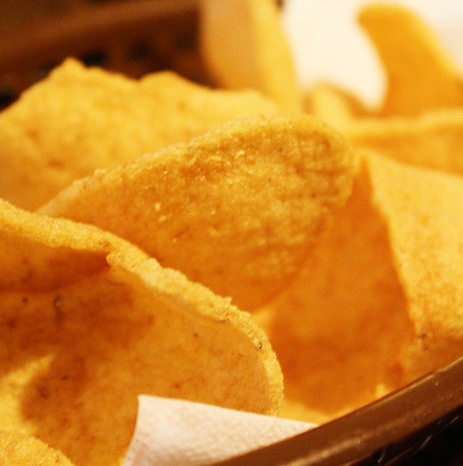 Crispy shrimp chips to start off the meal.