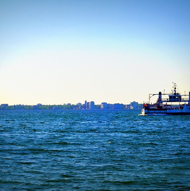 The Kingston skyline as the Wolfe Islander heads home to downtown