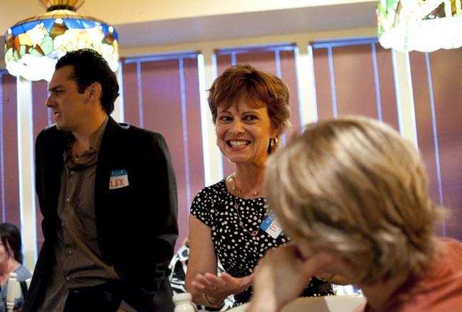 Mara (played by Genevieve Landis) gets intimate with the audience.