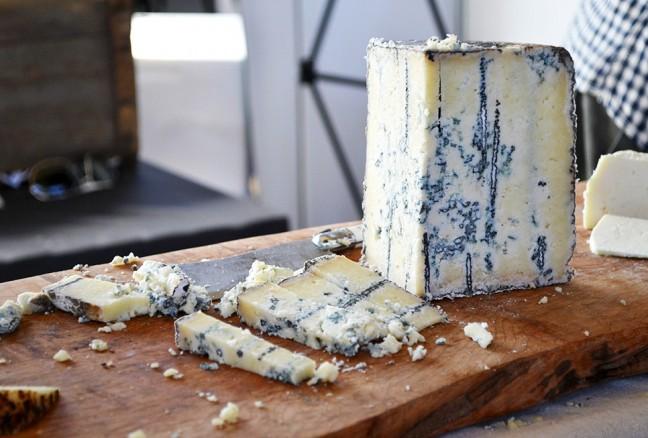 Ontario’s Back Forty Artisan Cheese’s Highland Blue - Semi-firm, unpressed blue mold cheese with natural rind.