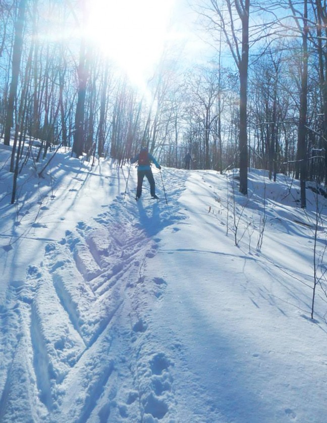 Exploring off trail in Frontenac Park