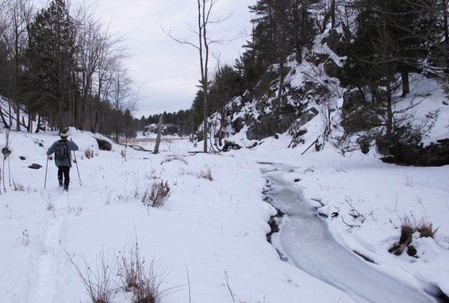 Backcountry skiing just outside Frontenac Provincial Park (thanks to Leslie Kirby-Olvet for the photo!)