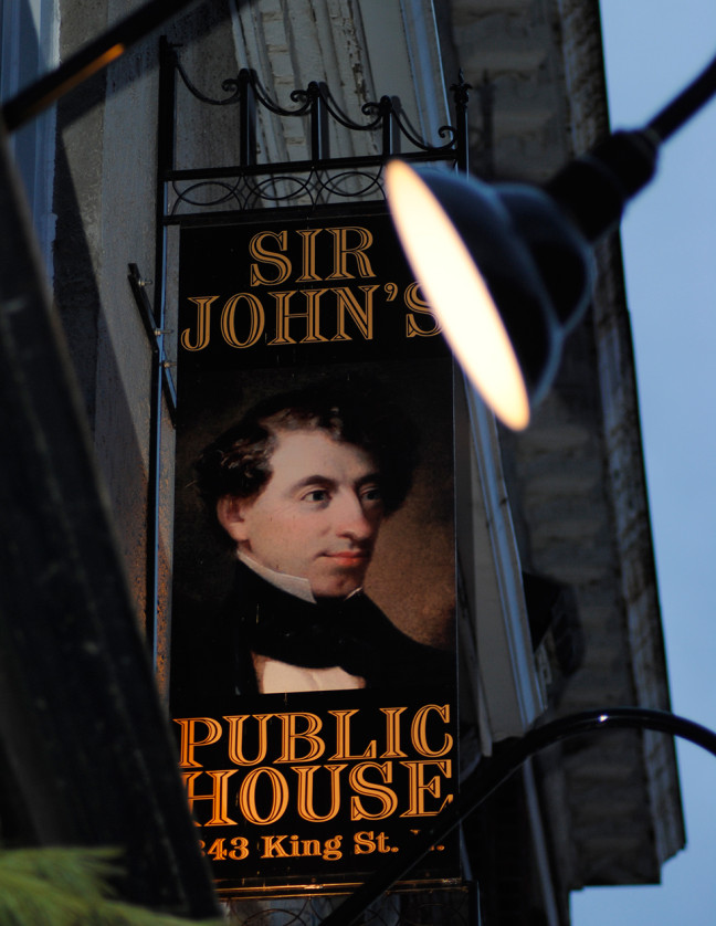 Sir John’s Public House “Licenced for the sale of Wine, Beer & Spirits …343 King Street East