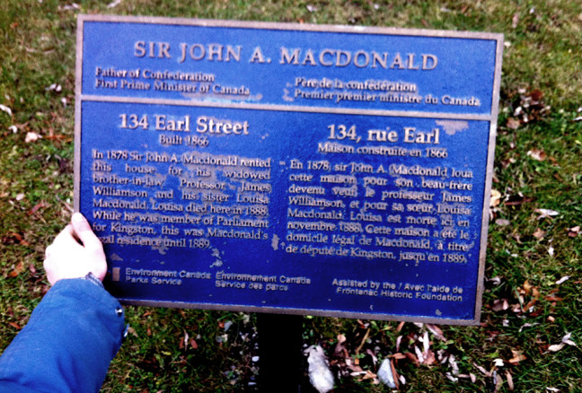 One of the many historic plaques found on this walk, and many other sites around Kingston