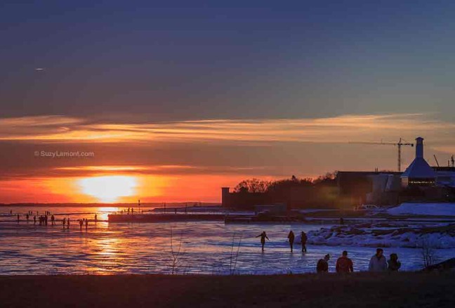 Sunset skate on Lake Ontario-Photo courtesy of Suzy Lamont