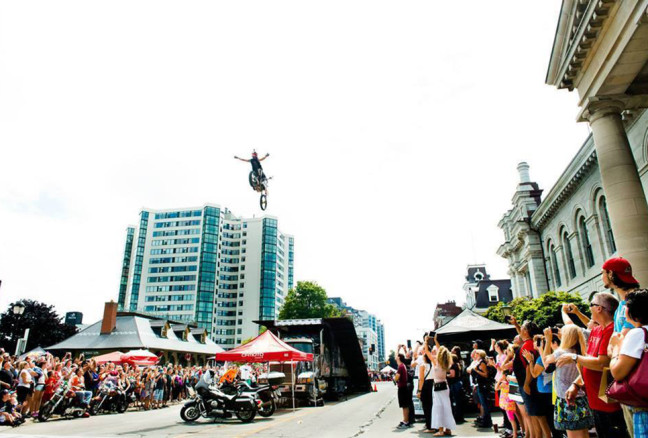 Just one of the adrenalin-pumping motorcycle performances from last year. (Photo: Kingston Show N Shine)