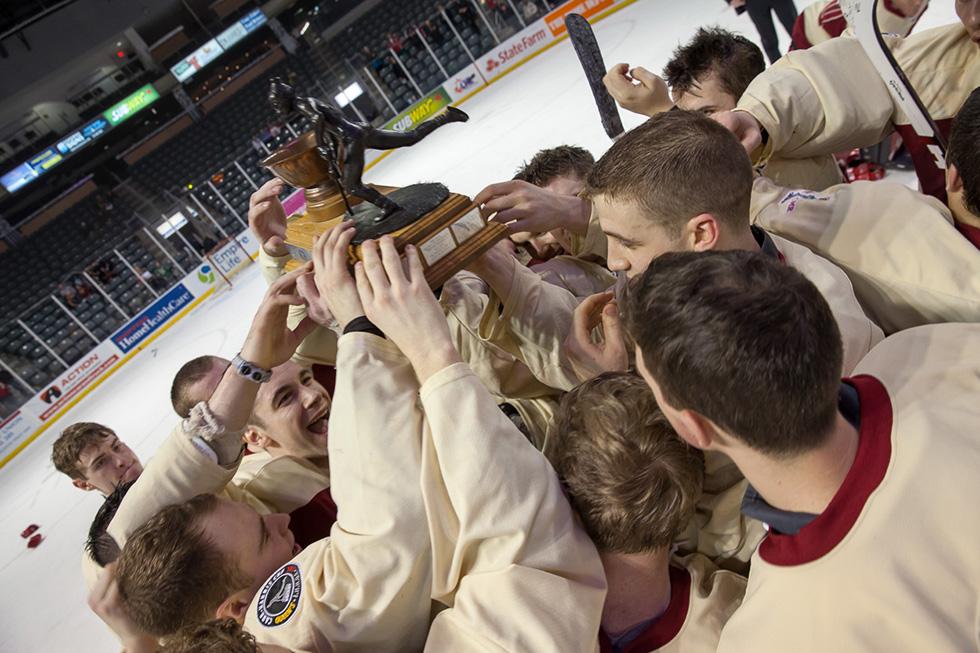 The Carr-Harris Cup trophy, known as “Lennie,” is named after the first game’s lone scorer. (Flickr/Queen’s University)