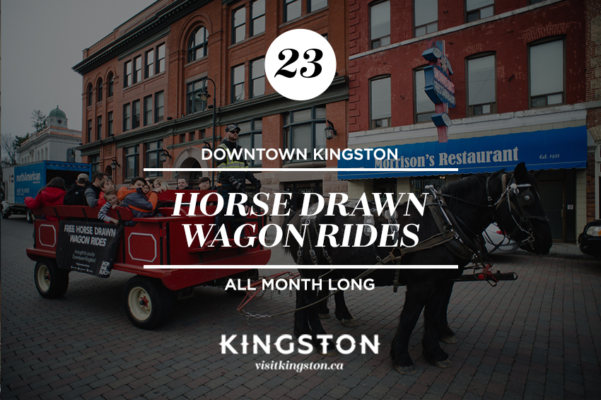 Horse Drawn Wagon Rides, Downtown Kingston – All Month Long