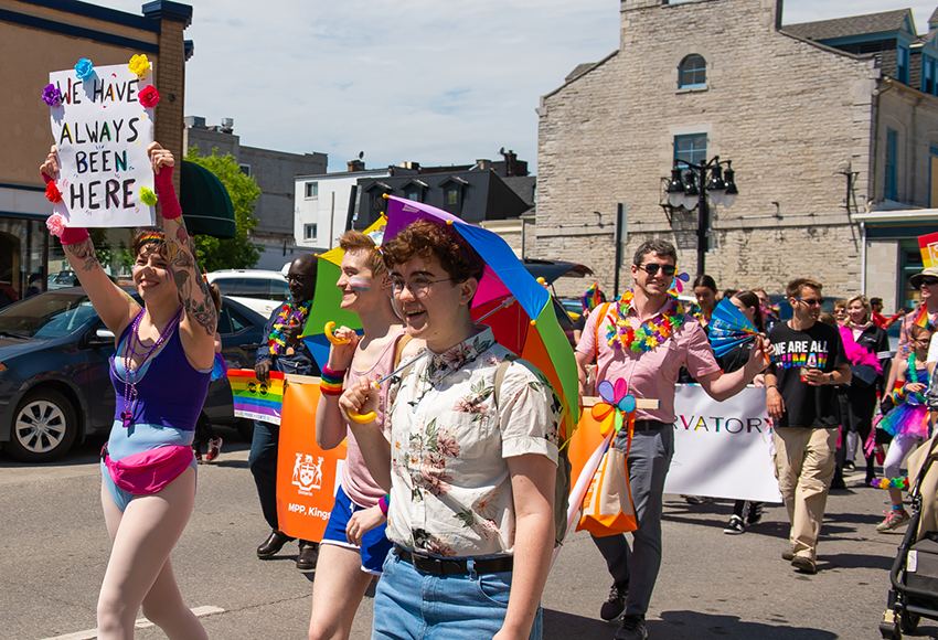 People marching in the parade