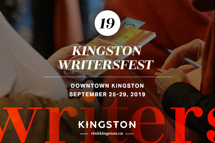 19. Kingston Writersfest: Downtown Kingston September 25-29, 2019