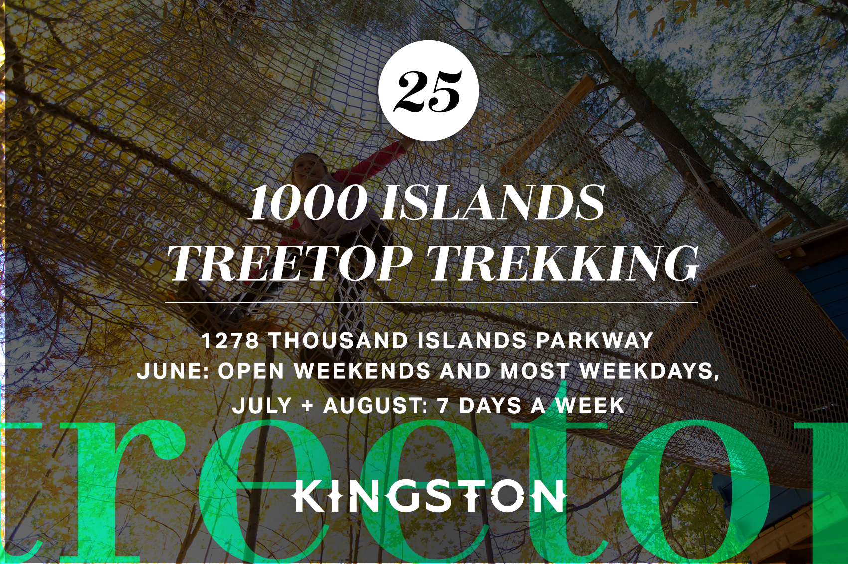 1000 Islands Treetop Trekking