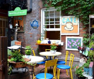 Photo of their courtyard patio