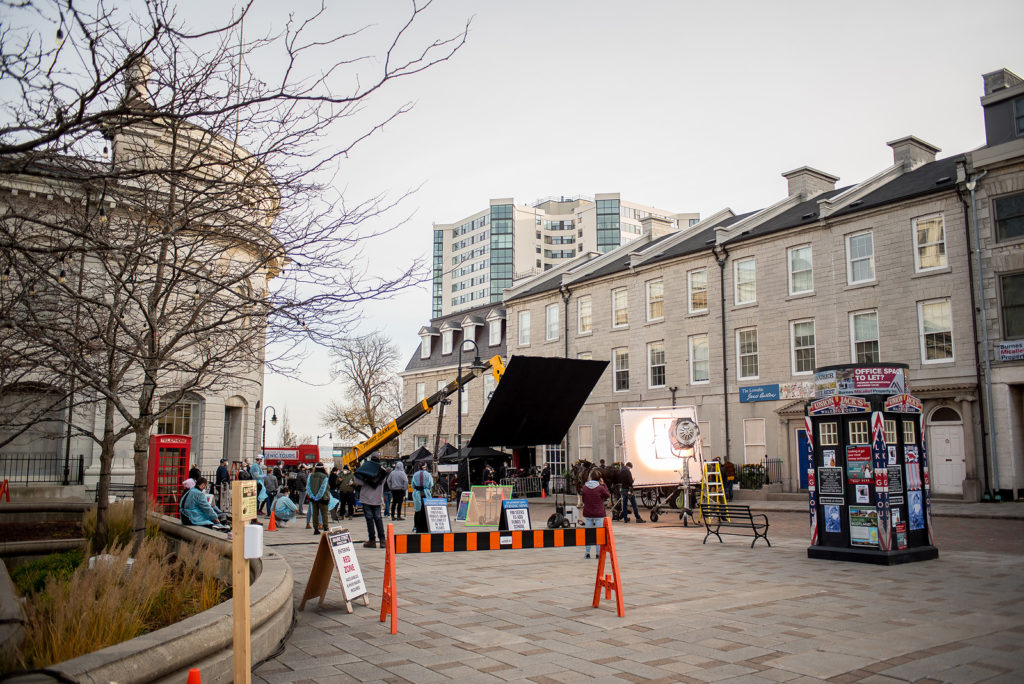 Locke & Key production crew on location in Kingston