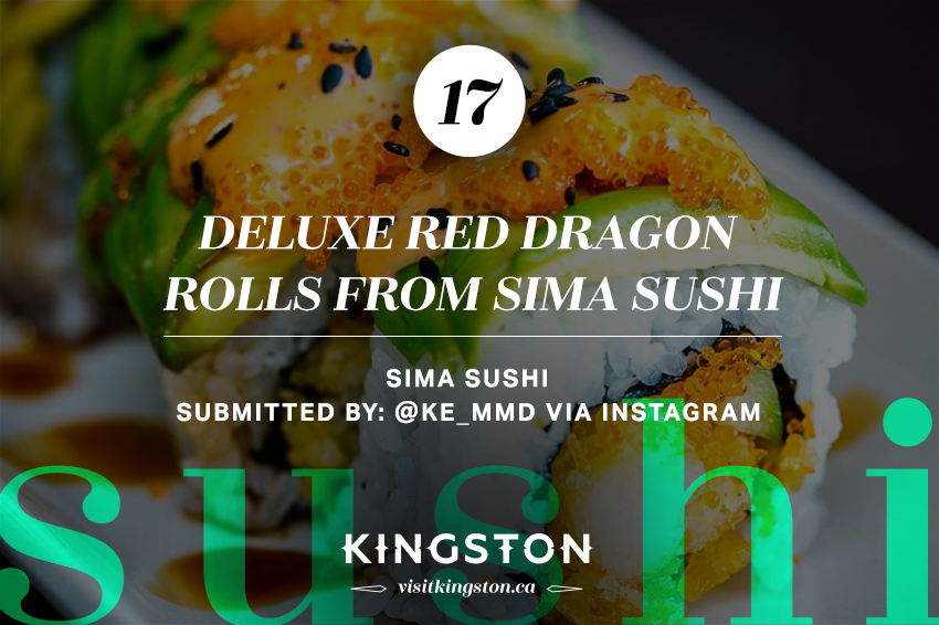 Deluxe red dragon rolls from Sima Sushi