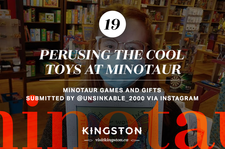 Perusing the cool toys at Minotaur