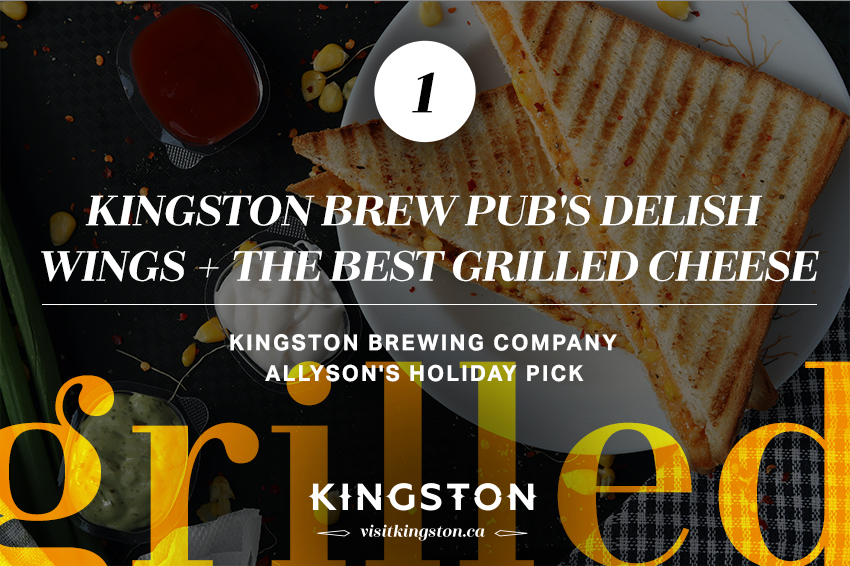 Kingston Brew Pub's delish wings + the best grilled cheese
