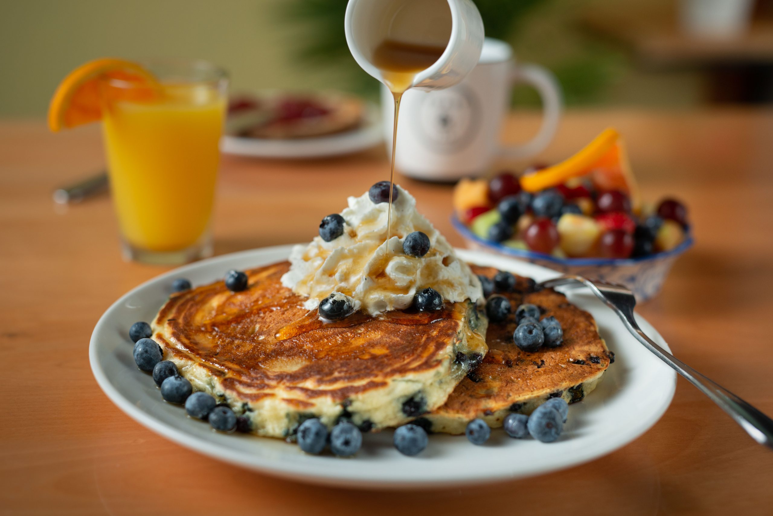 Blueberry pancakes at Toast and Jam