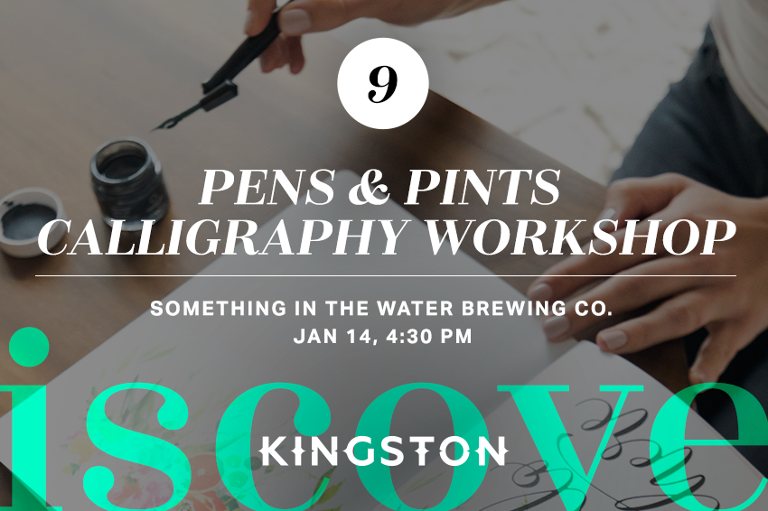 9. Pens & Pints calligraphy workshop