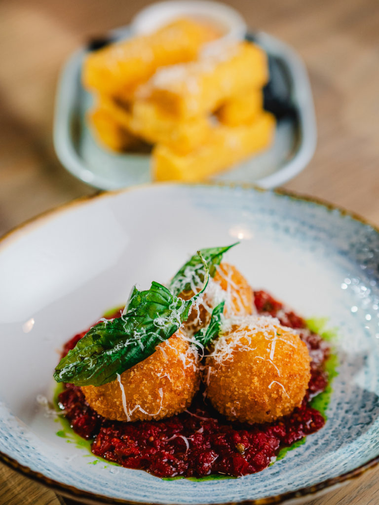 Arancini and polenta fries from Heist