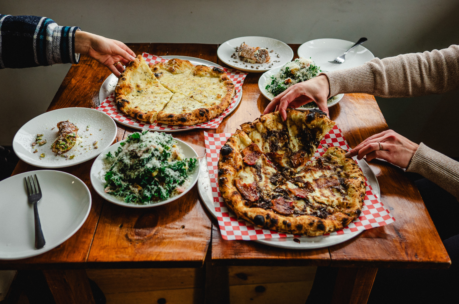 shareable feast at Pizza Monster